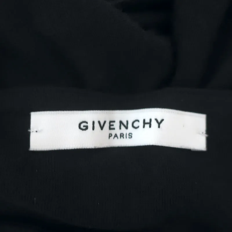 Givenchy Haut asymétrique à bouton-pression latéral Noir en jersey mélange cachemire Taille 38