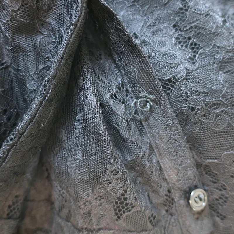 Givenchy Blouse Noeud Dentelle Noir Taille 38 Haut à Manches Longues