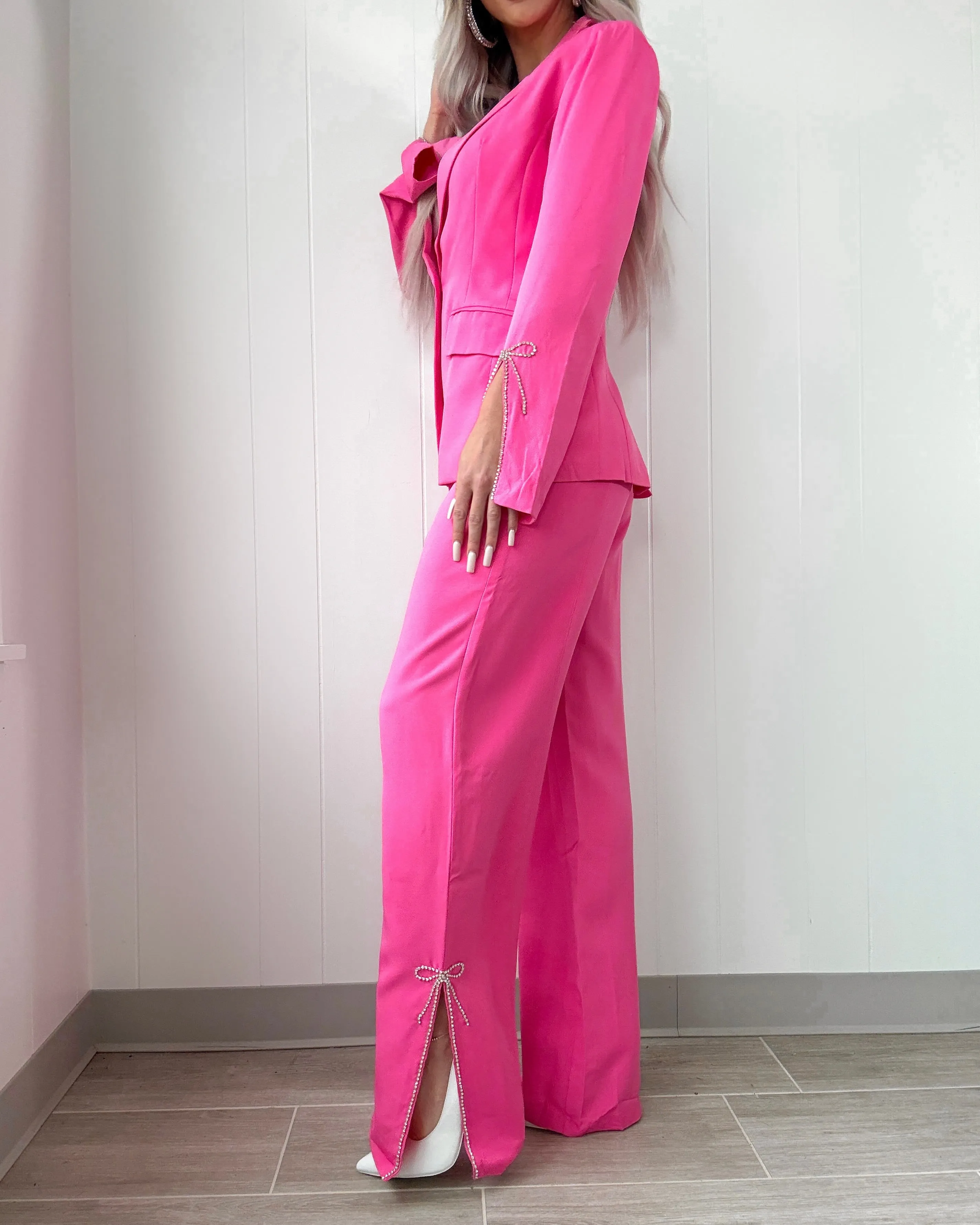 Ensemble de nœud à strass Glam Authority - Rose