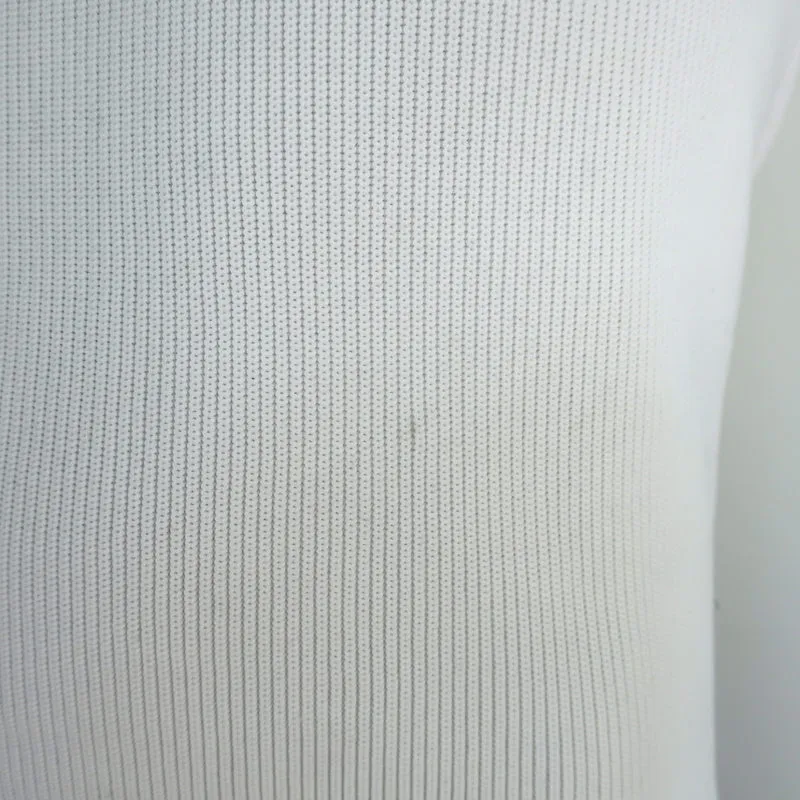 Helmut Lang T-shirt à col quart avec rayures blanches en tricot taille moyenne manches courtes