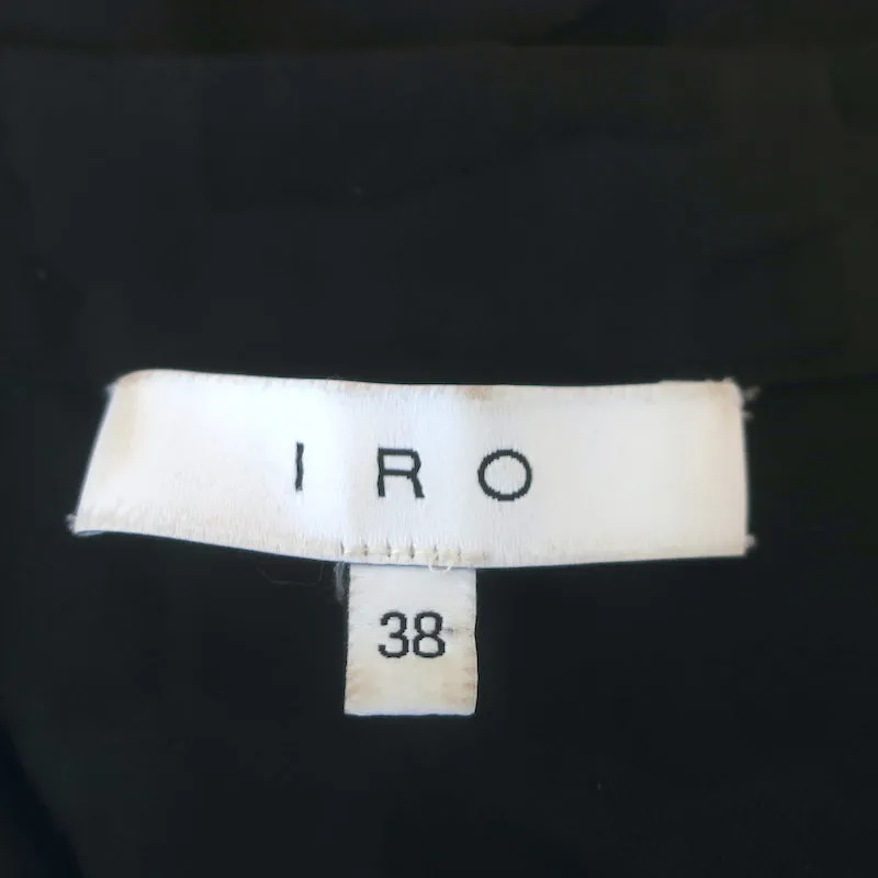 IRO Blouse à Lacets Gilka Noir Georgette Burnout Taille 38 Haut sans Manches