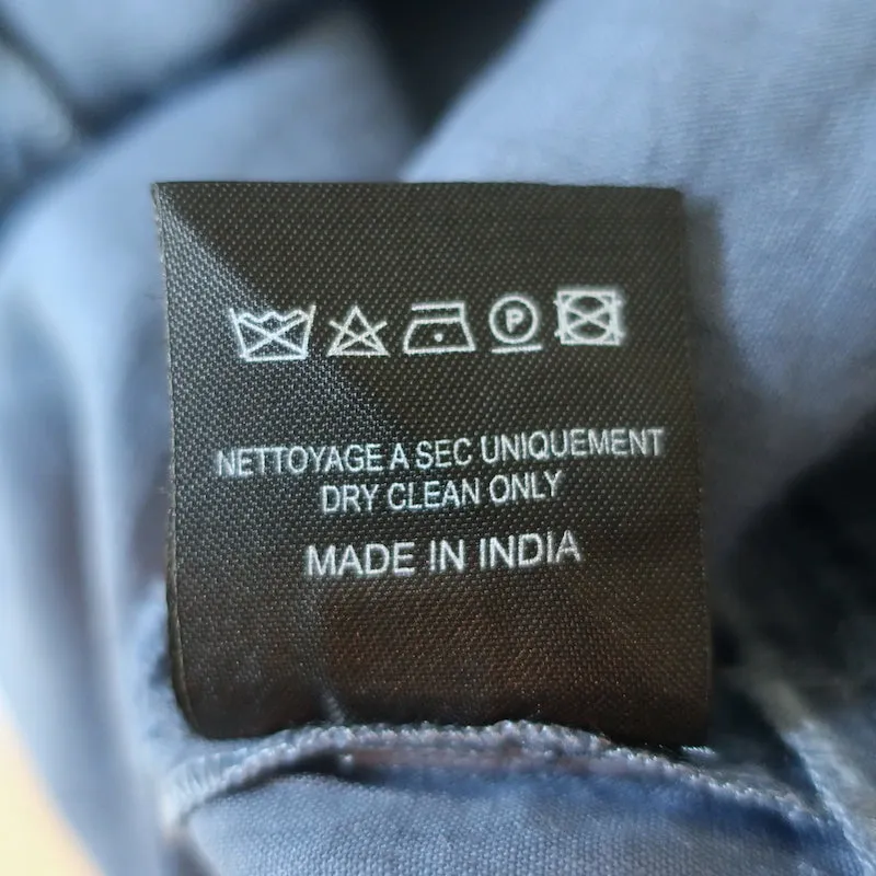 Isabel Marant Blouse Brodée Nust Bleu Ramie Taille 34 Sans Manches