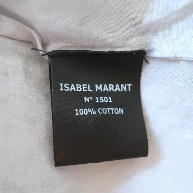 Isabel Marant Etoile Blouse Arthel Bleu Clair Broderie Anglaise Taille 0