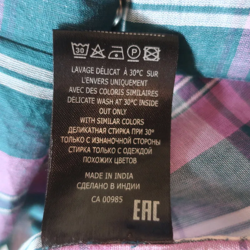 Isabel Marant Etoile Blouse Bethany - Chemise à carreaux violette taille 36 avec boutonnage devant