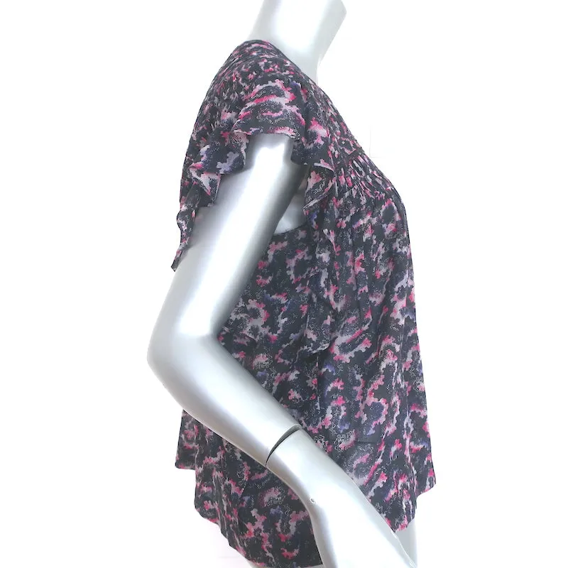 Isabel Marant Etoile Blouse Ilayona en Coton Imprimé Taille 36 Haut à Manches Papillon