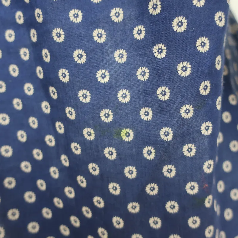 Isabel Marant Etoile Blouse Lainey Navy en Coton Imprimé Taille 34 Haut à Manches Longues