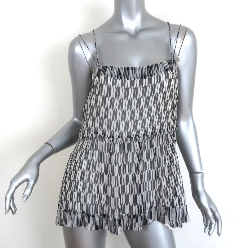 Isabel Marant Etoile Blouse Zethan Noir/Blanc Imprimé Chiffon Taille 40 NEUF