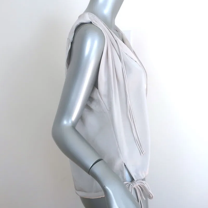 Isabel Marant Etoile Haut Hervey à Ourlet Cordon Argent Taille 34 Blouse sans Manches