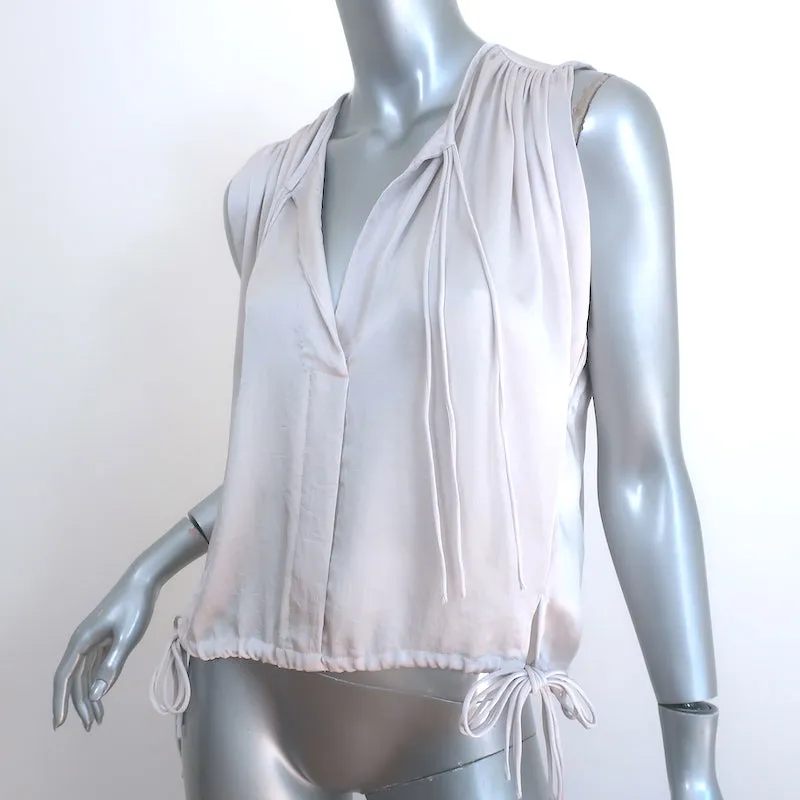 Isabel Marant Etoile Haut Hervey à Ourlet Cordon Argent Taille 34 Blouse sans Manches