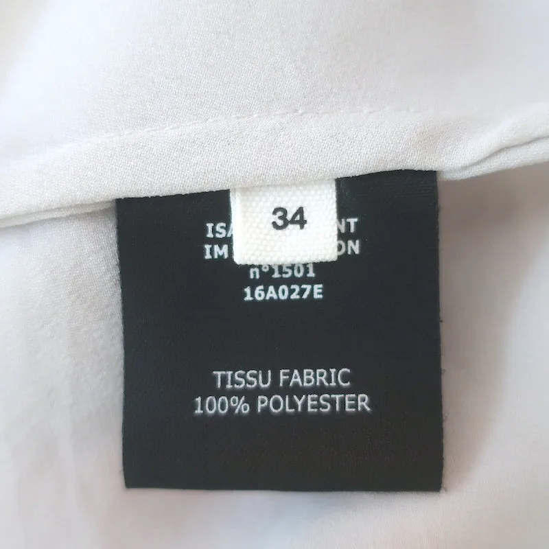Isabel Marant Etoile Haut Hervey à Ourlet Cordon Argent Taille 34 Blouse sans Manches