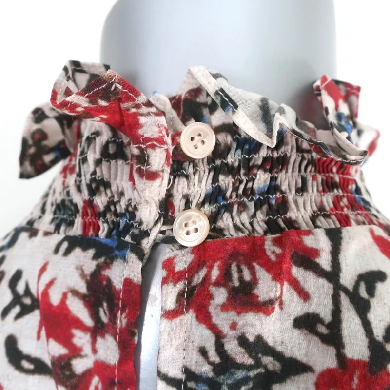 Isabel Marant Haut à Manches Longues Fantine Imprimé Floral Taille 36 Pull Col Roulé