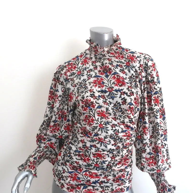 Isabel Marant Haut à Manches Longues Fantine Imprimé Floral Taille 36 Pull Col Roulé