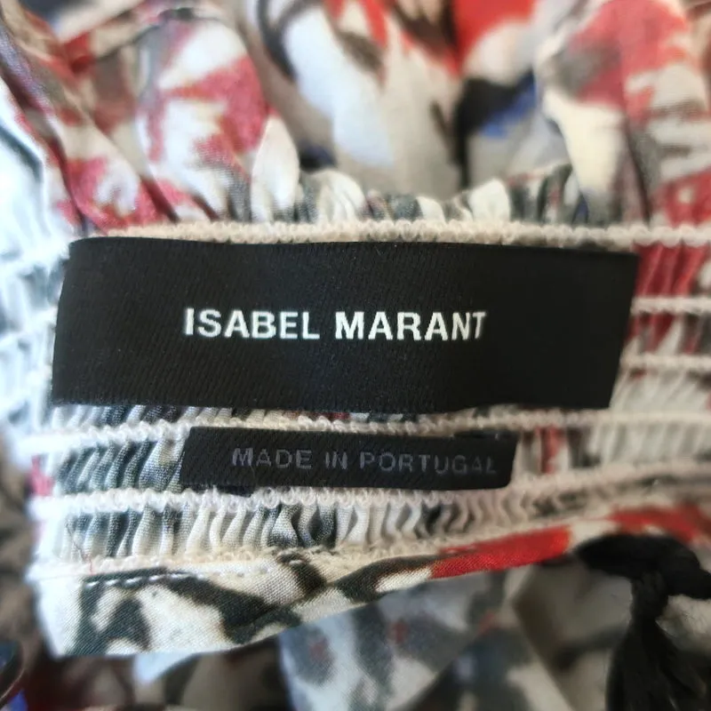 Isabel Marant Haut à Manches Longues Fantine Imprimé Floral Taille 36 Pull Col Roulé