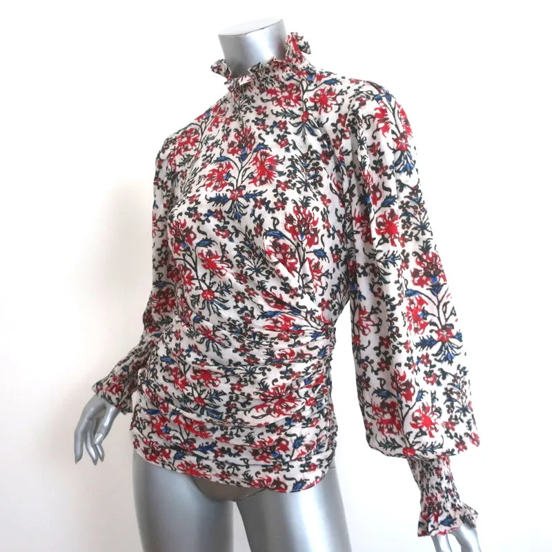 Isabel Marant Haut à Manches Longues Fantine Imprimé Floral Taille 36 Pull Col Roulé