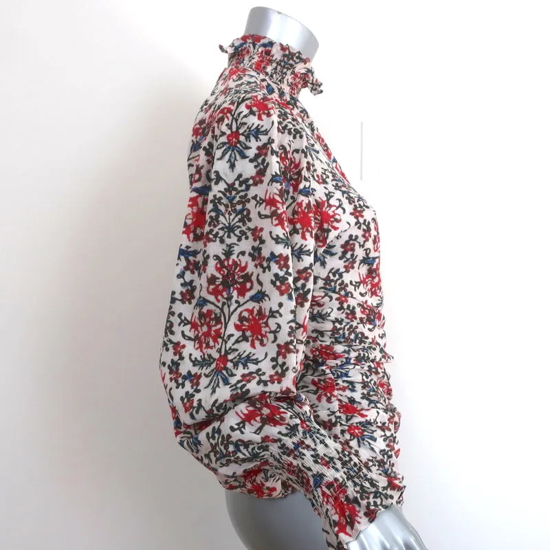 Isabel Marant Haut à Manches Longues Fantine Imprimé Floral Taille 36 Pull Col Roulé