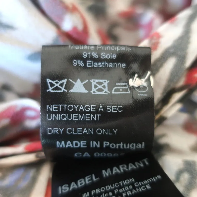 Isabel Marant Haut à Manches Longues Fantine Imprimé Floral Taille 36 Pull Col Roulé