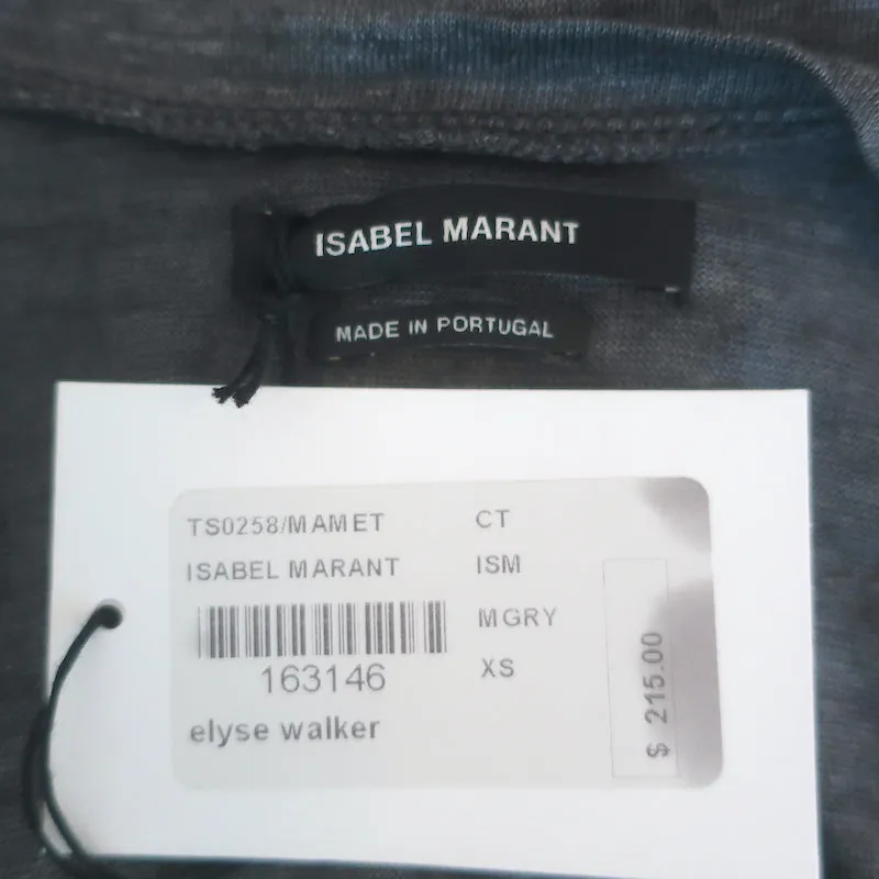 Isabel Marant Haut sans manches Mamet en jersey de lin gris foncé Taille Très Petite NEUF