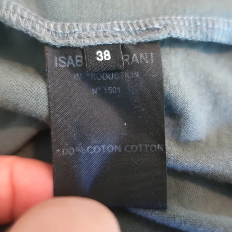 Isabel Marant Débardeur à Nœuds sur l'Épaule Vert Grisâtre en Coton Taille 38
