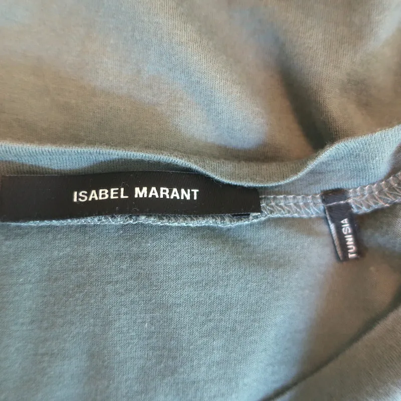 Isabel Marant Débardeur à Nœuds sur l'Épaule Vert Grisâtre en Coton Taille 38