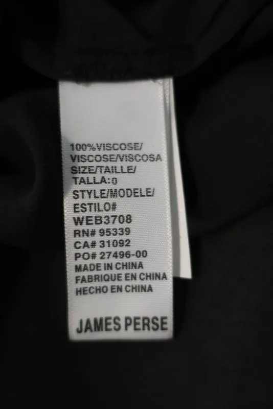 Chemise détendue en chiffon James Perse Charbon Taille 0 Manches longues Boutonnée