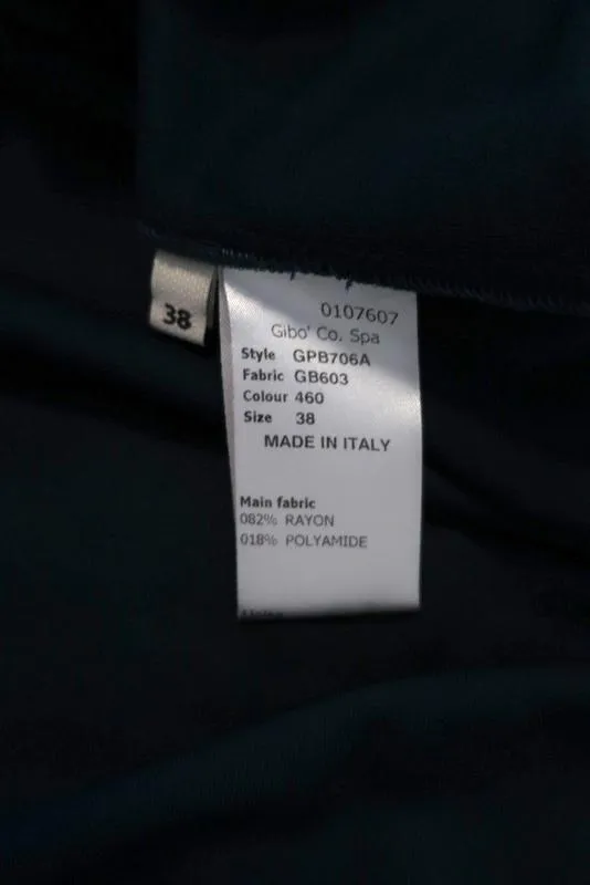 Jean Paul Gaultier Débardeur Crêpe Jersey Bleu Canard Taille 38 Sans Manches Top Asymétrique