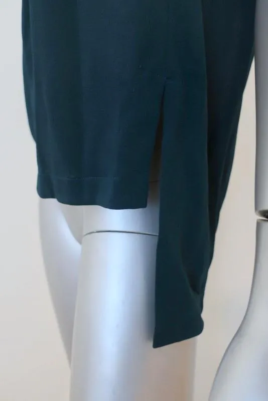 Jean Paul Gaultier Débardeur Crêpe Jersey Bleu Canard Taille 38 Sans Manches Top Asymétrique