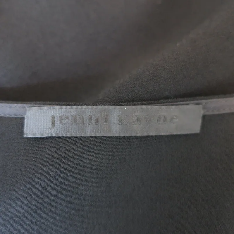 Jenni Kayne T-shirt en crêpe noir Taille Petite Haut à manches courtes