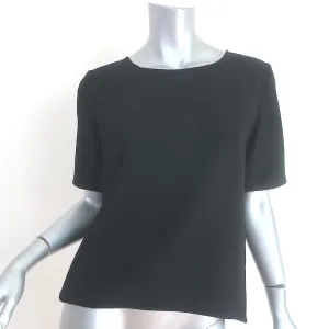 Jenni Kayne Crepe Tee Black Size Small Short Sleeve Top