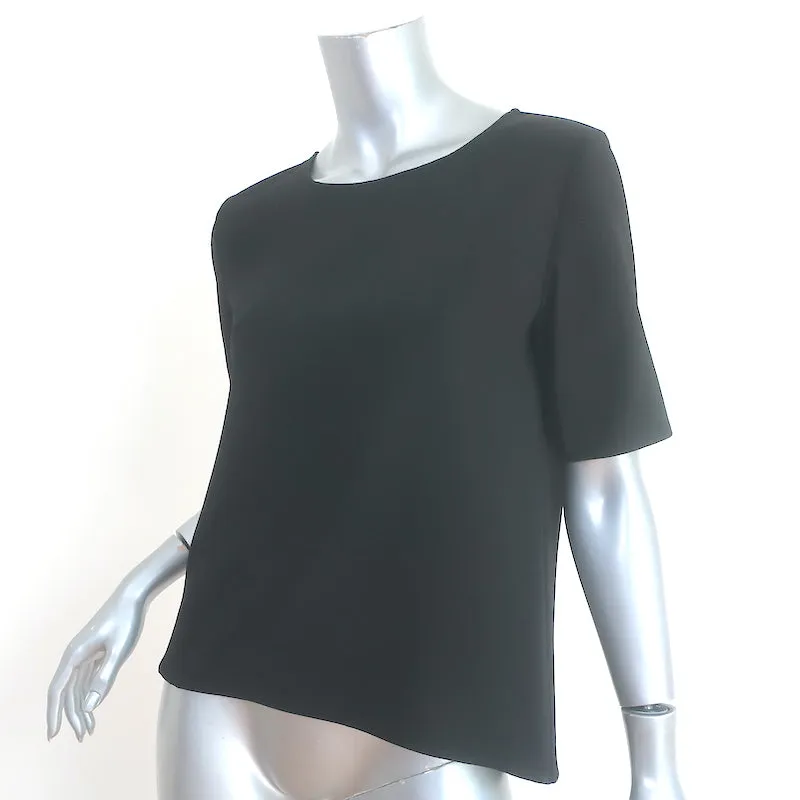 Jenni Kayne T-shirt en crêpe noir Taille Petite Haut à manches courtes