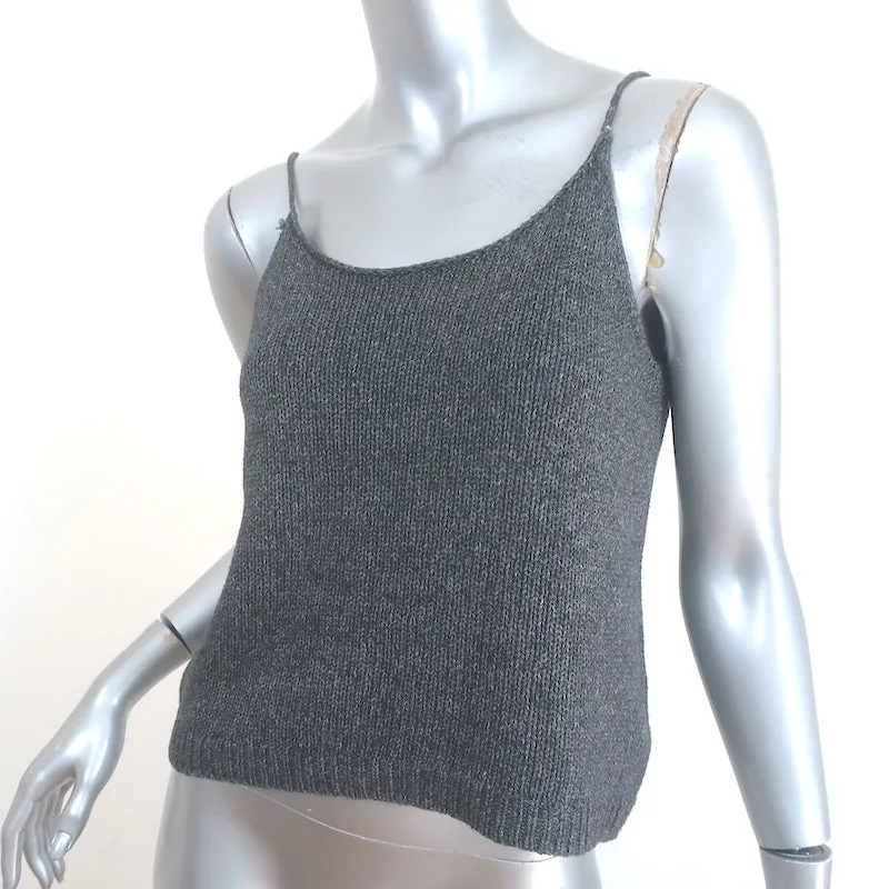 Jenni Kayne Haut débardeur en tricot gris foncé Taille Très Petite
