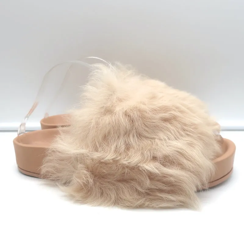 Sandales Jil Sander Toscana en peau de mouton nude taille 39