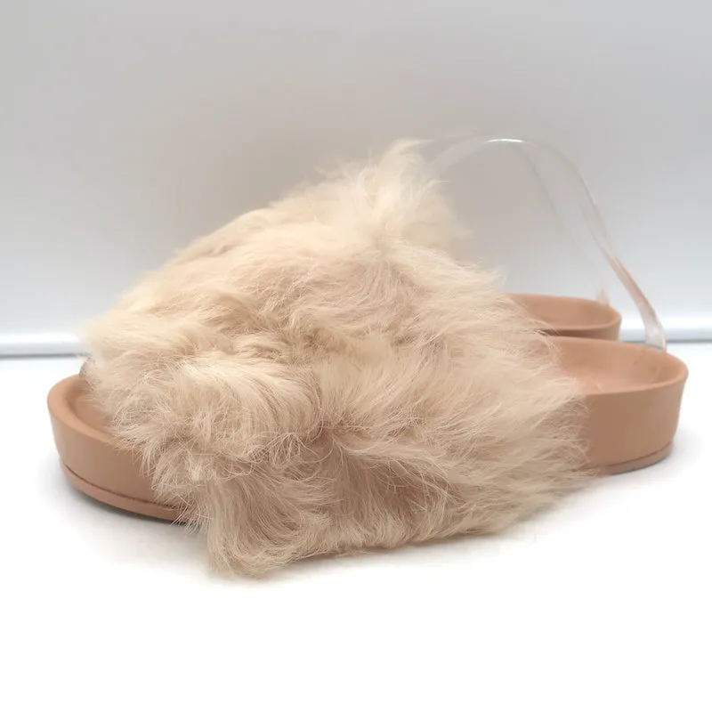 Sandales Jil Sander Toscana en peau de mouton nude taille 39