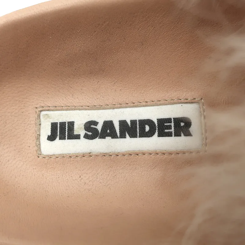 Sandales Jil Sander Toscana en peau de mouton nude taille 39