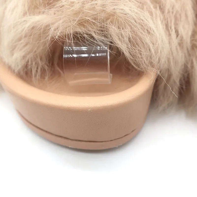 Sandales Jil Sander Toscana en peau de mouton nude taille 39