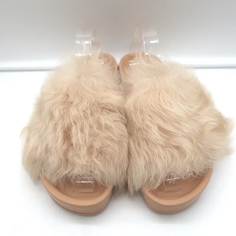 Sandales Jil Sander Toscana en peau de mouton nude taille 39