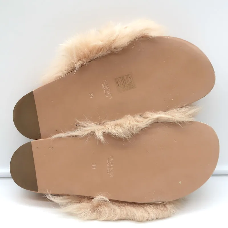 Sandales Jil Sander Toscana en peau de mouton nude taille 39