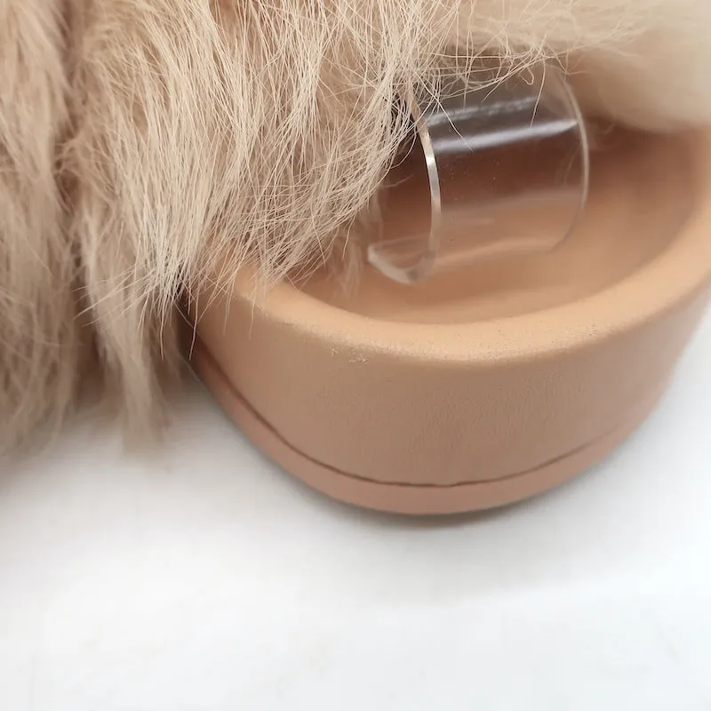 Sandales Jil Sander Toscana en peau de mouton nude taille 39