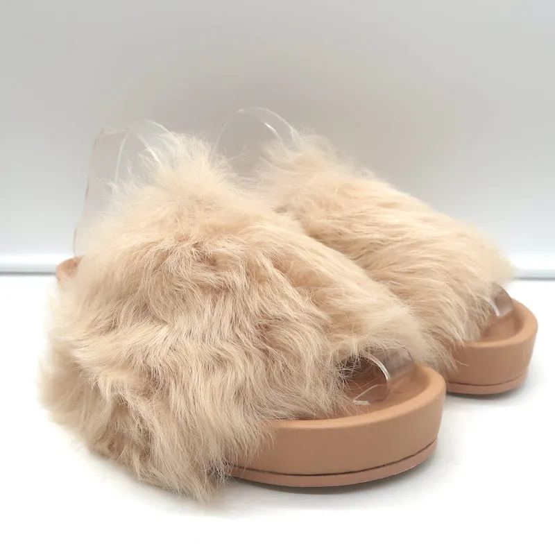 Sandales Jil Sander Toscana en peau de mouton nude taille 39