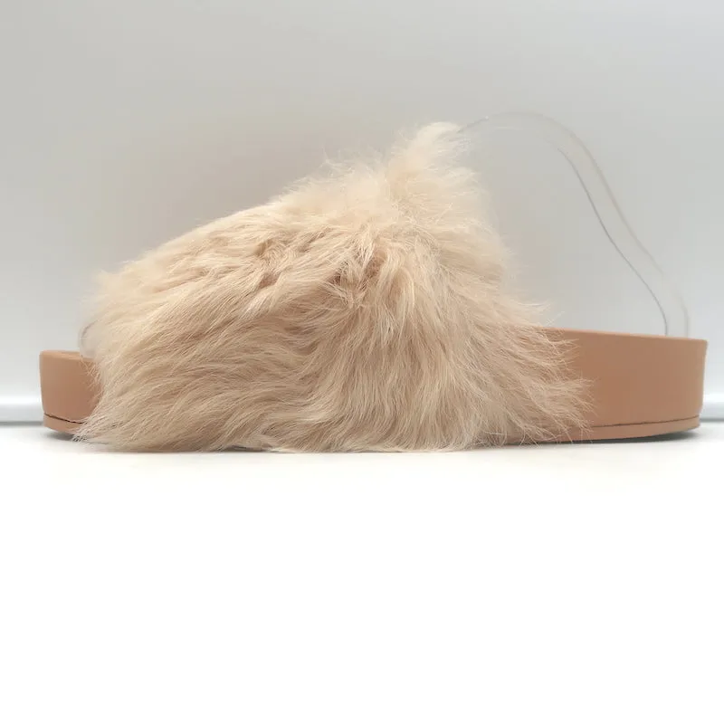 Sandales Jil Sander Toscana en peau de mouton nude taille 39