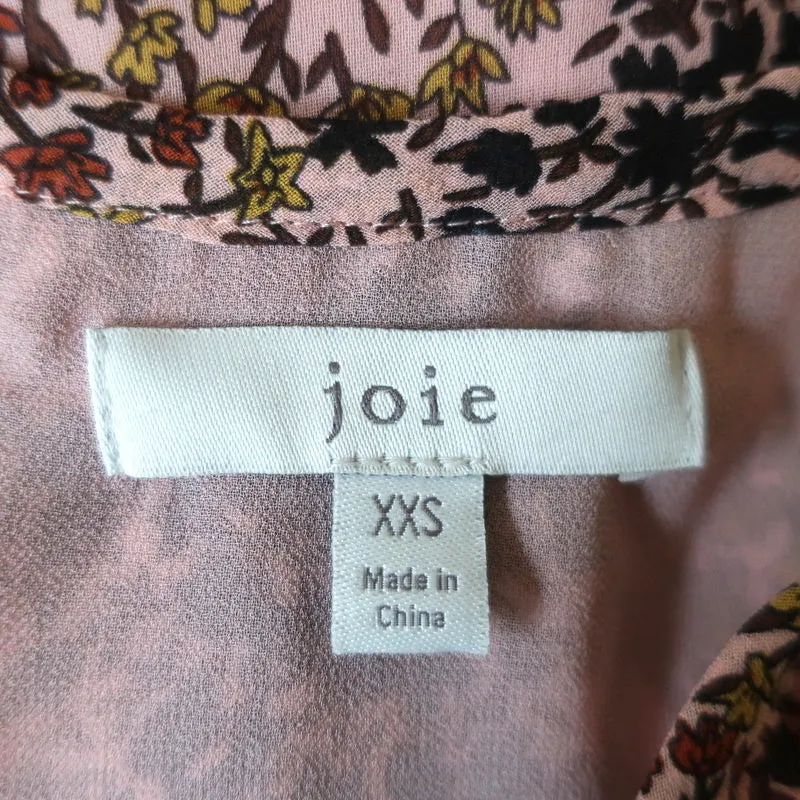Joie Blouse Baltasar Imprimé Floral Soie Taille Extra Extra Small Haut à Manches Longues
