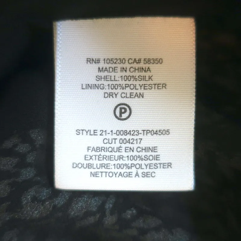 Joie Paul Haut à Col Roulé Imprimé Caviar en Soie Taille Large Blouse sans Manches NEUVE