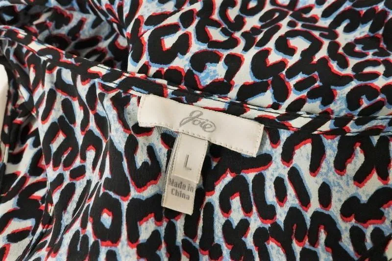 Joie Débardeur Drew B Imprimé Léopard Électrique Soie Taille Large Blouse Dos Nu