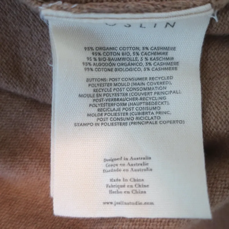 Joslin Débardeur Tricoté à Bords Tressés Sable Coton-Cachemire Taille US 4