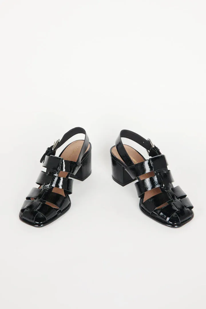 Sandale July en noir de Intentionally Blank