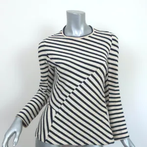 Junya Watanabe Comme des Garcons Asymmetric Striped Top Cream/Navy Size Medium