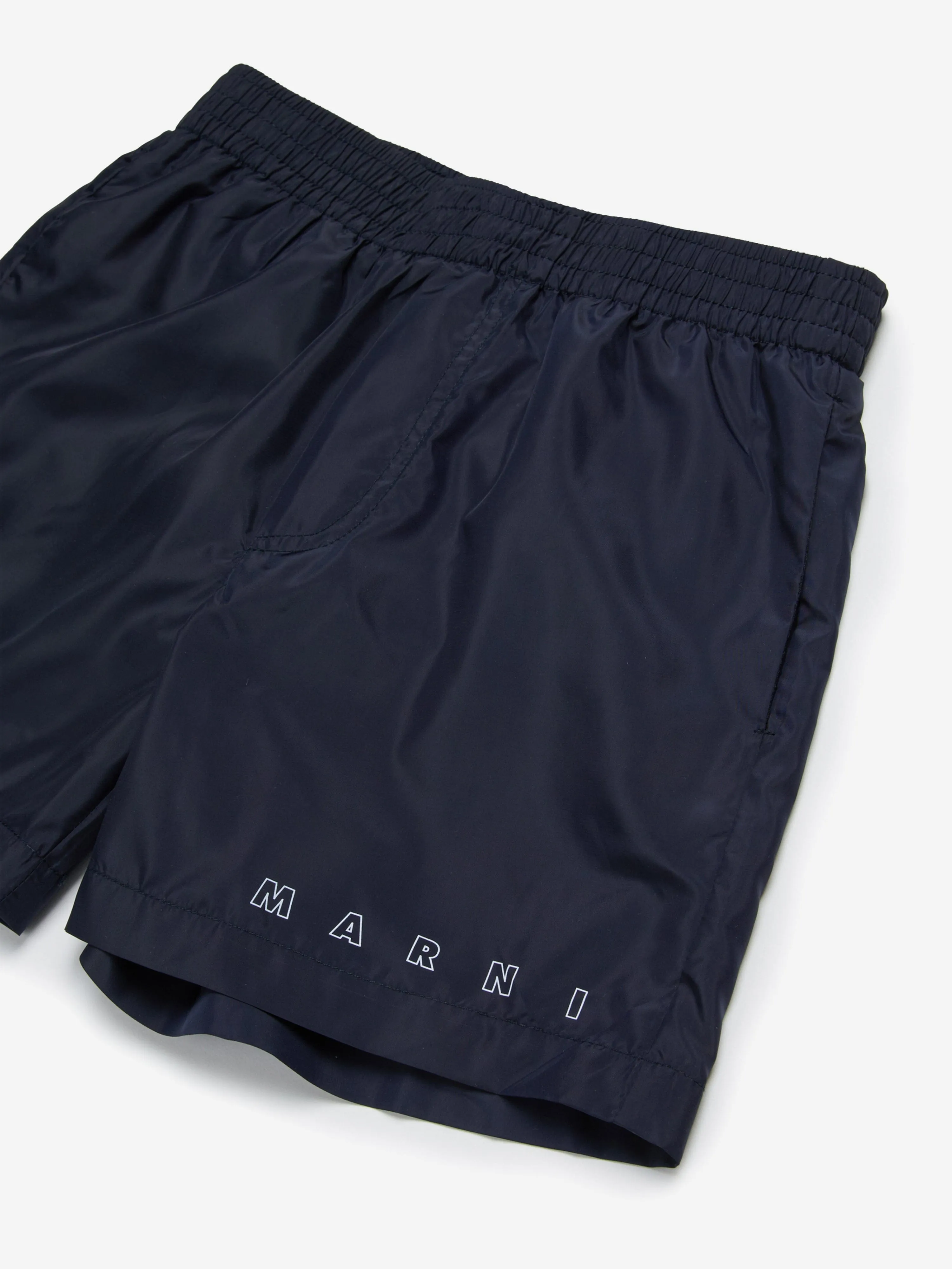Short de bain pour enfants avec logo en marine