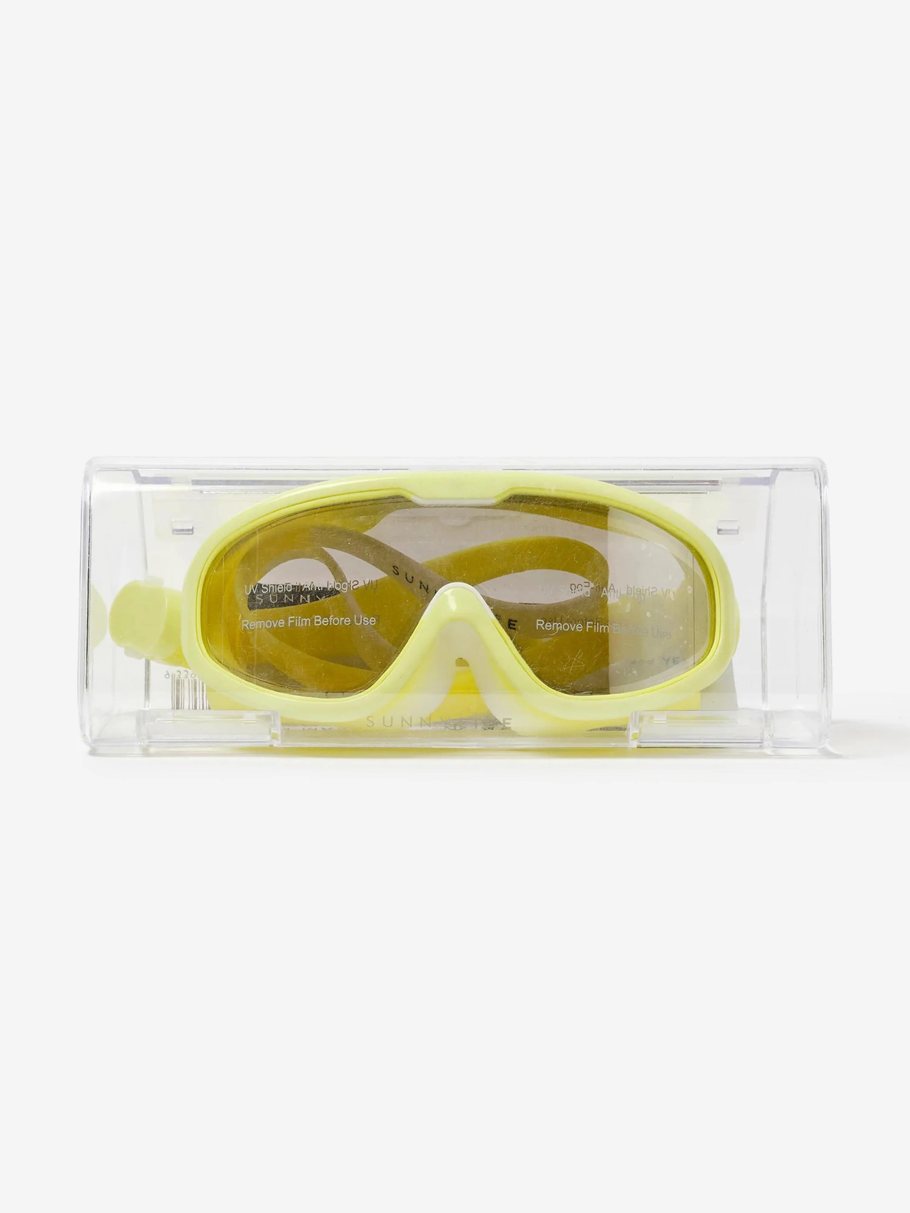 Masque de natation néon pour enfants Salty le requin en jaune (16cm)