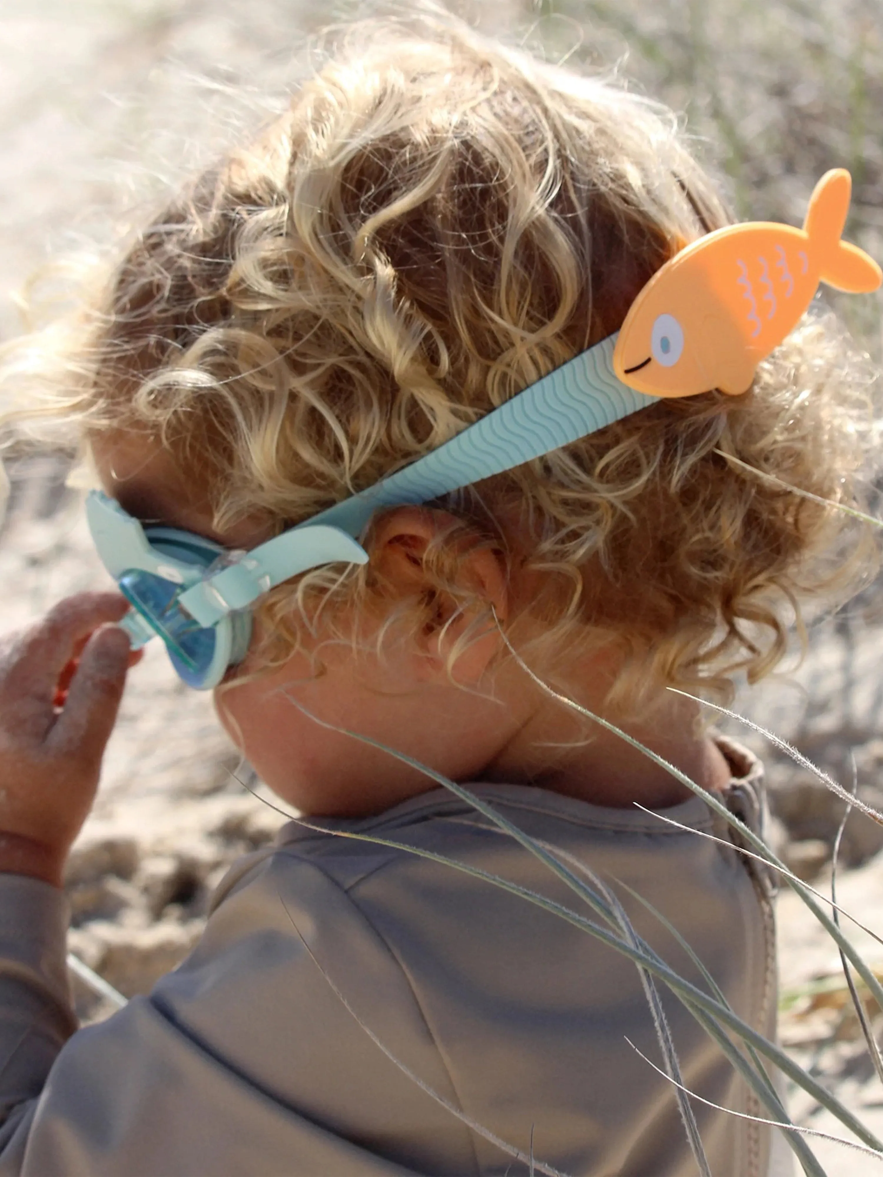 Lunettes de natation pour enfants Finn le poisson en bleu (16cm)