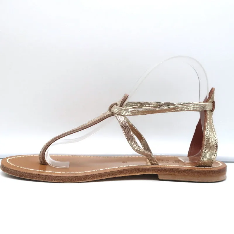 Sandales à bride T K.Jacques Buffon en cuir platine disco taille 38