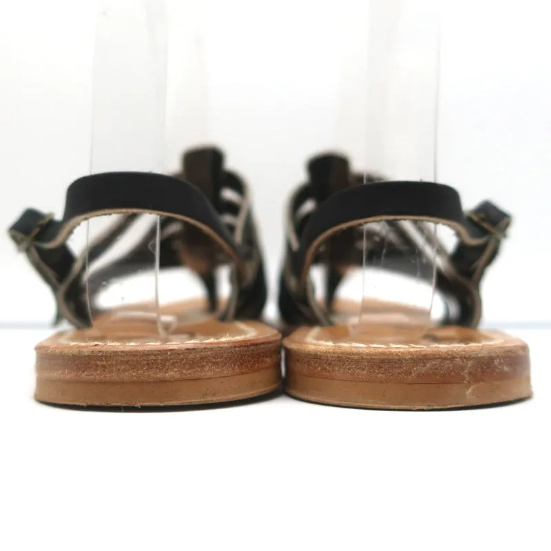 Sandales à lanières K.Jacques Homère en cuir noir taille 38